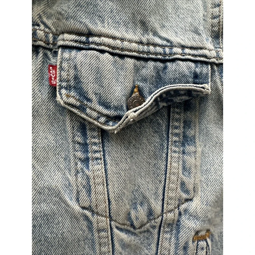 80s Levi's Vintage Trucker Jacket Button Men's Size S/M 70506 Made in USA
